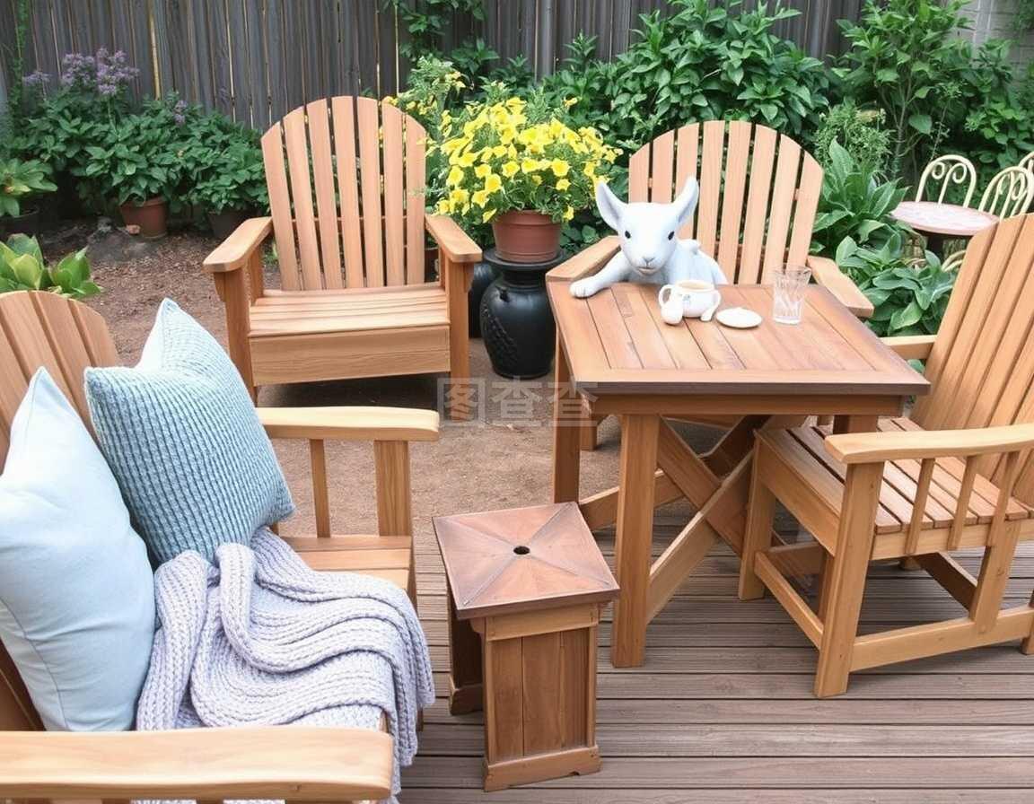 木制花园家具 在自然怀抱中，享受片刻的静谧休憩